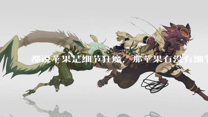 都说苹果是细节狂魔，那苹果有没有细节其实做的很差的点？